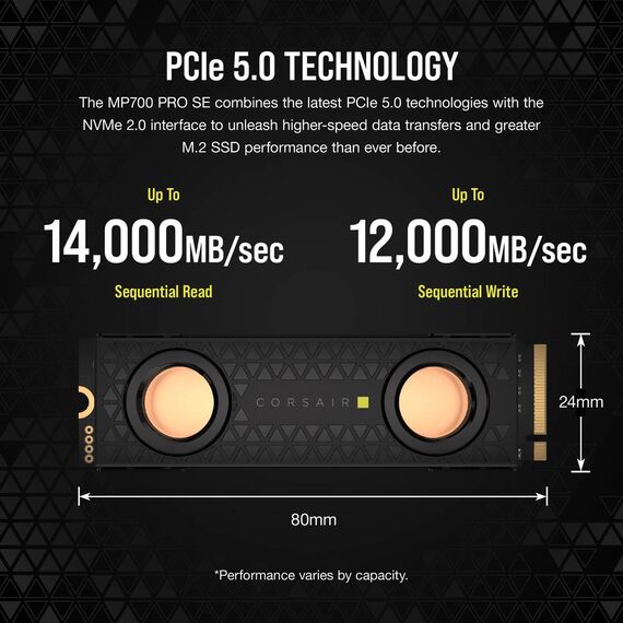 CORSAIR Hydro X Series MP700 PRO SE - SSD | CSSD-F2000GBMP700PHXS