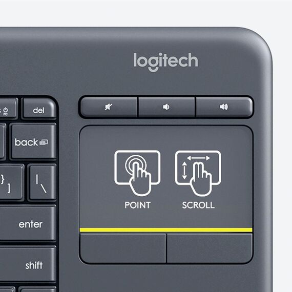 Logitech Wireless Touch Keyboard K400 Plus - Keyboar | 920-007133