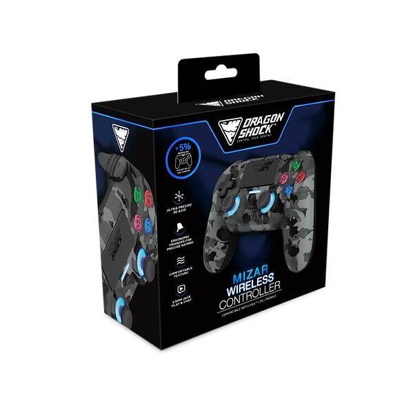 DragonShock Controller Mizar Wireless grau camo PS4 DSCPS4GC