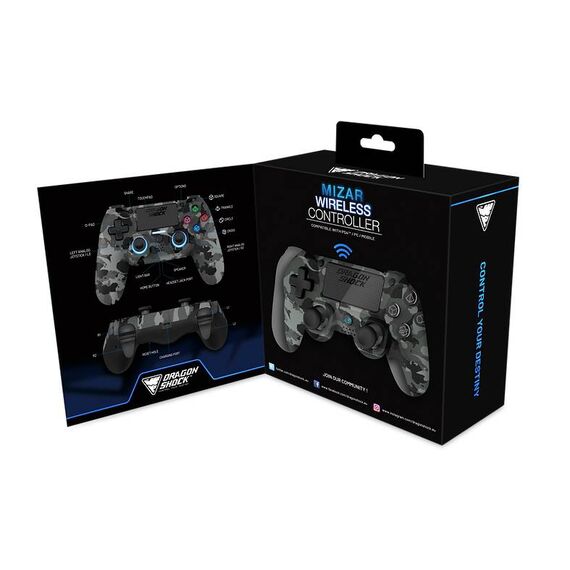 DragonShock Controller Mizar Wireless grau camo PS4 DSCPS4GC
