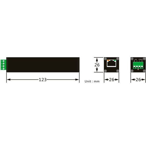 ALLNET Media Converter Network & PoE over 2 Wire Set AT "ALL