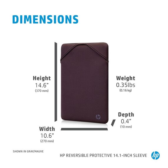 HP Reversible Protective - Notebook sleeve - 14.1" - bl | 2F2J1AA