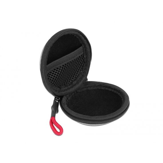 Delock - Case for headphones - polyester - grey, black | 18421