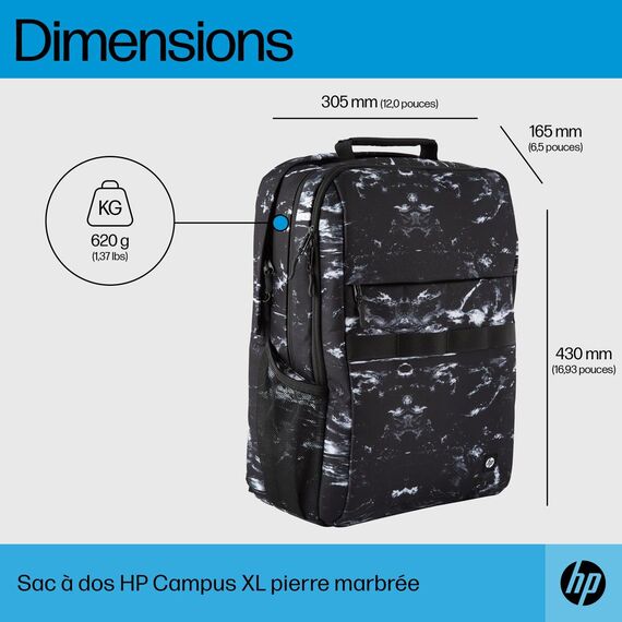 HP - Campus XL - notebook carrying backpack - 16.1" - s | 7K0E2AA