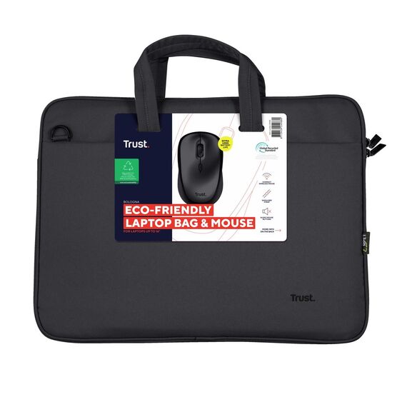 Trust Bologna - Notebook carrying case - 16" - black - wi | 24988