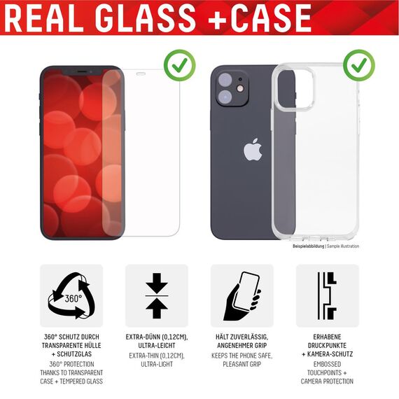 DISPLEX Real Glass - Protective case for mobile phone - w | 01147