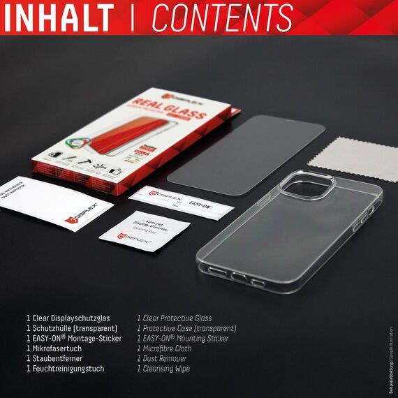 DISPLEX Real Glass - Protective case for mobile phone - w | 01147
