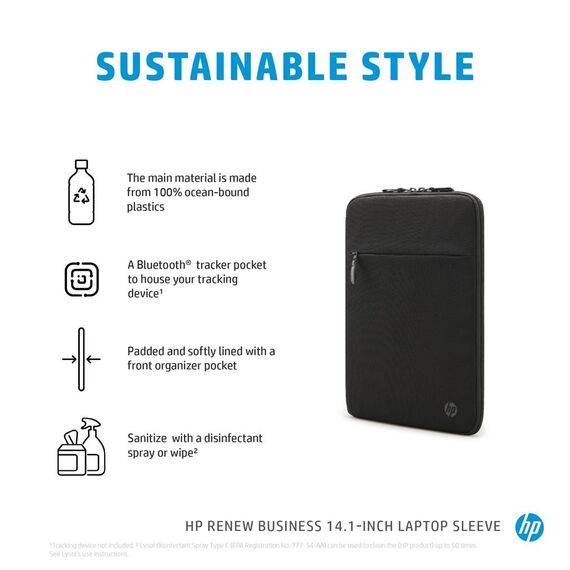 HP Renew Business - Notebook sleeve - 14.1" - for Elite | 3E2U7AA