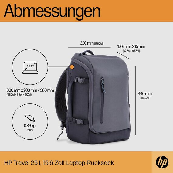 HP Travel - Notebook carrying backpack - up to 15.6" -  | 6H2D8AA
