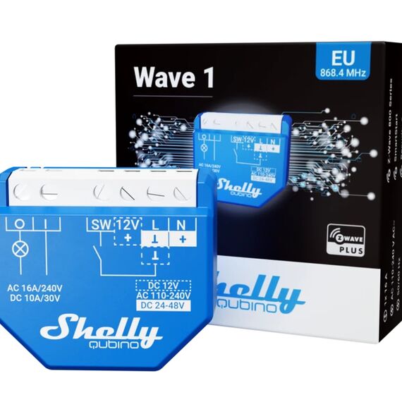 Shelly Qubino Wave 1 / Smart switch / Plastic / 25 d | Shelly_W_1