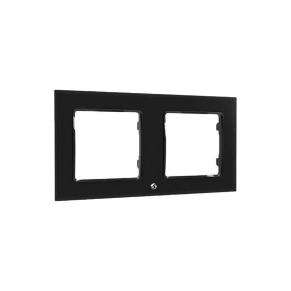 Shelly - Mounting frame - wall - 2 gangs - black | Shelly_WF_2_s