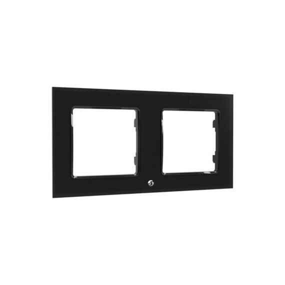 Shelly - Mounting frame - wall - 2 gangs - black | Shelly_WF_2_s