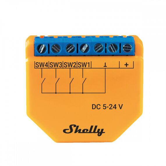 Shelly Plus i4 DC / Orange / 802.11b / 2.4 GH | Shelly_Plus_i4_DC