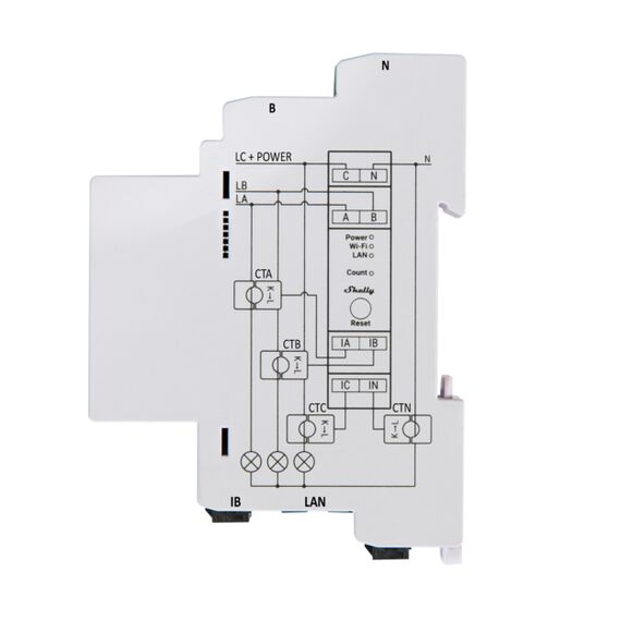 Shelly Pro 3EM / AC / 120 A / 50 - 60 Hz | Shelly_Pro_3EM