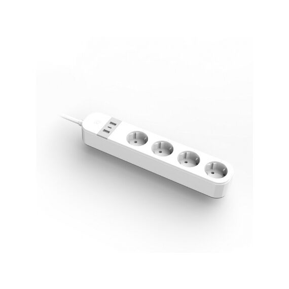Gembird TSL-PS-S4U-01-W - Smart power strip - AC 230 V - 3680 Wat