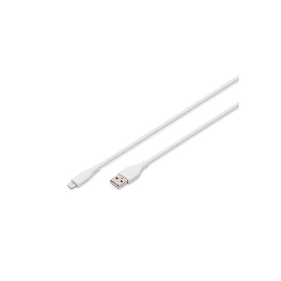 Digitus Lightning silicone connection cable, US | AK-600108-005-W