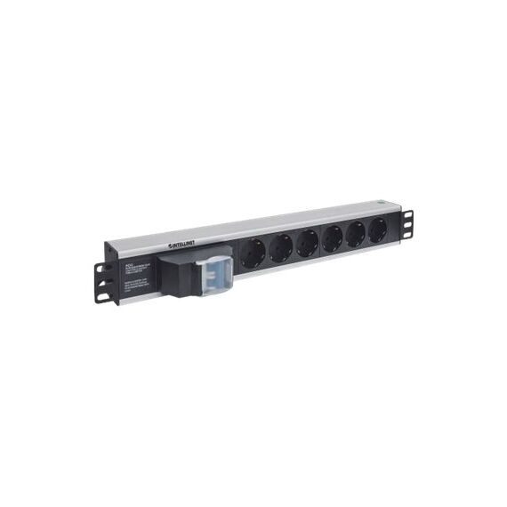 Intellinet 19" 1.5U Rackmount 6-Way Power Strip - German | 711432