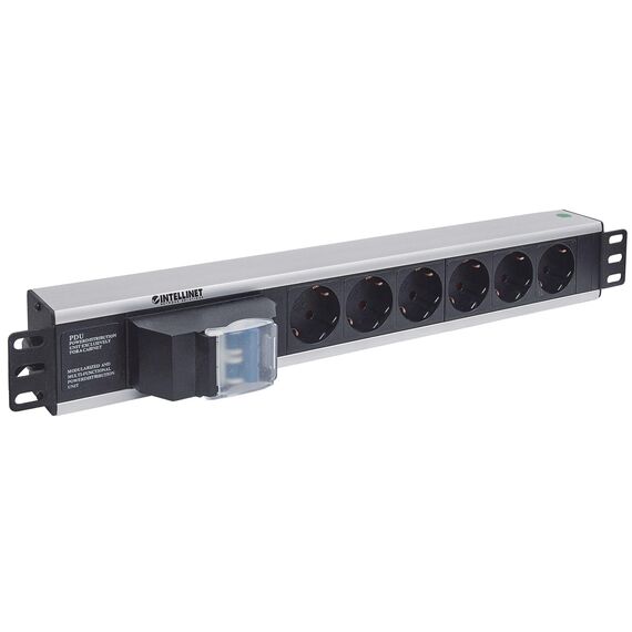 Intellinet 19" 1.5U Rackmount 6-Way Power Strip - German | 711432