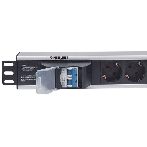 Intellinet 19" 1.5U Rackmount 6-Way Power Strip - German | 711432