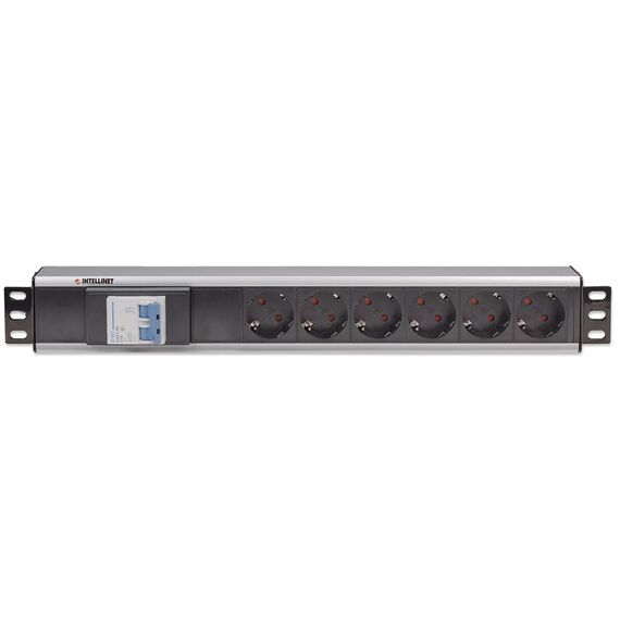 Intellinet 19" 1.5U Rackmount 6-Way Power Strip - German | 711432