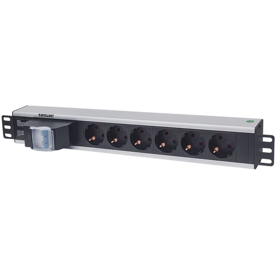 Intellinet 19" 1.5U Rackmount 6-Way Power Strip - German | 711432