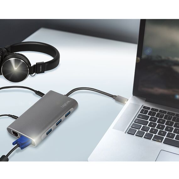 LogiLink - Docking station - USB-C 3.2 Gen 1 - VGA, HDMI | UA0383