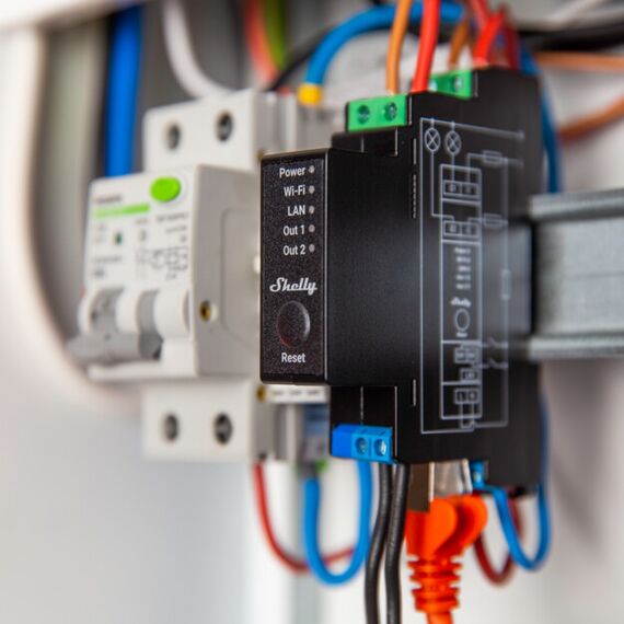 Shelly Pro 2PM / Solid-state relay / Black / 802 | SHELLY_PRO_2PM