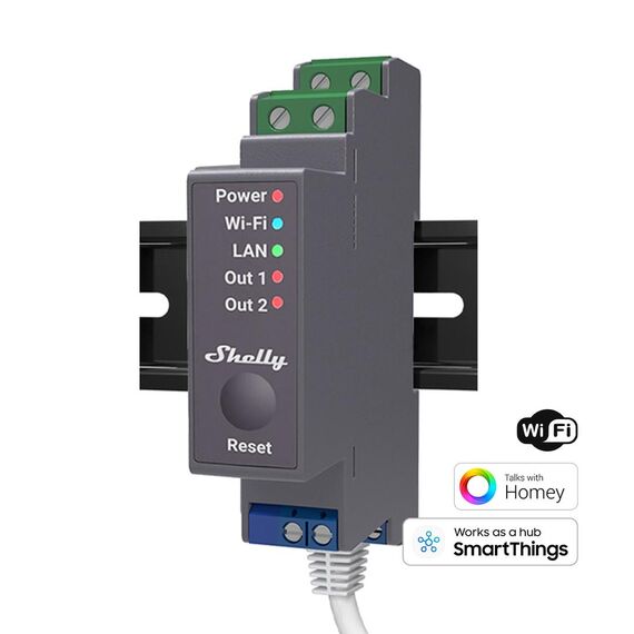 Shelly Pro 2PM / Solid-state relay / Black / 802 | SHELLY_PRO_2PM