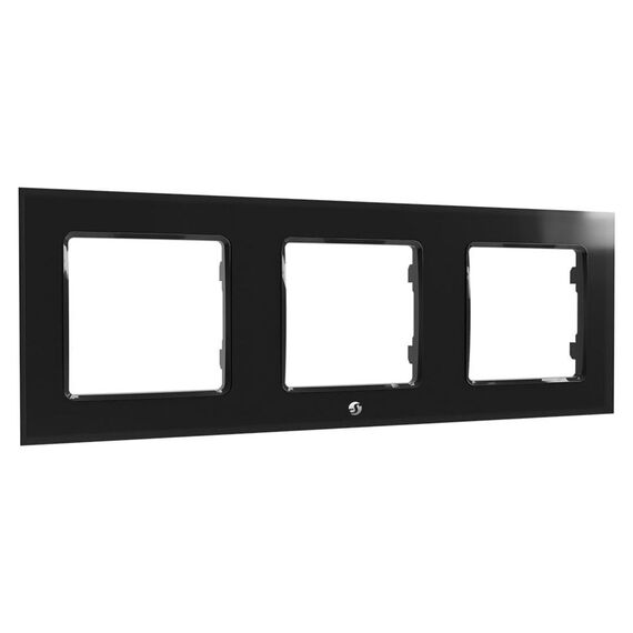 Shelly - Mounting frame - wall - 3 gangs - black | Shelly_WF_3_s