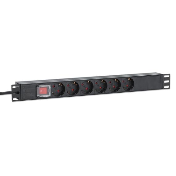 Intellinet 19" 1U Rackmount 6-Way EU 2-pin (CEE 7/3) PDU | 714914
