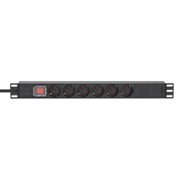 Intellinet 19" 1U Rackmount 6-Way EU 2-pin (CEE 7/3) PDU | 714914