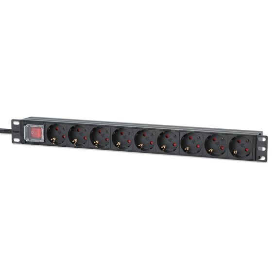 Intellinet 19" 1U Rackmount 9-Way EU 2-pin (CEE 7/3) PDU | 715133