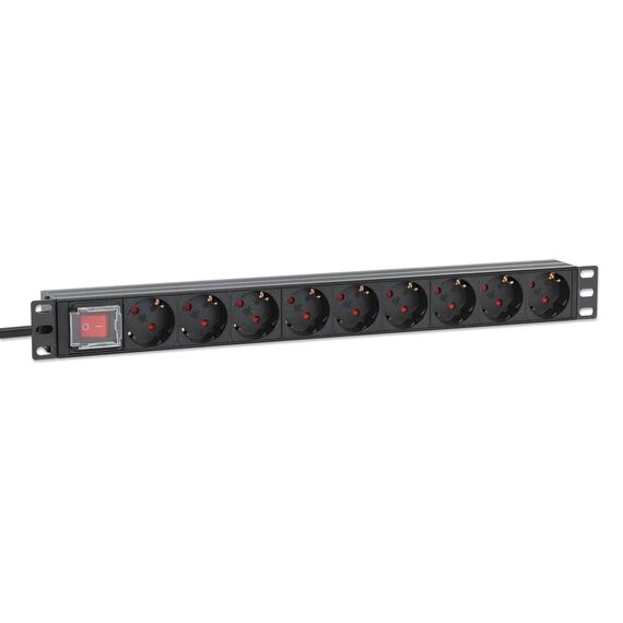 Intellinet 19" 1U Rackmount 9-Way EU 2-pin (CEE 7/3) PDU | 715133