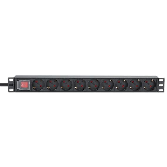 Intellinet 19" 1U Rackmount 9-Way EU 2-pin (CEE 7/3) PDU | 715133