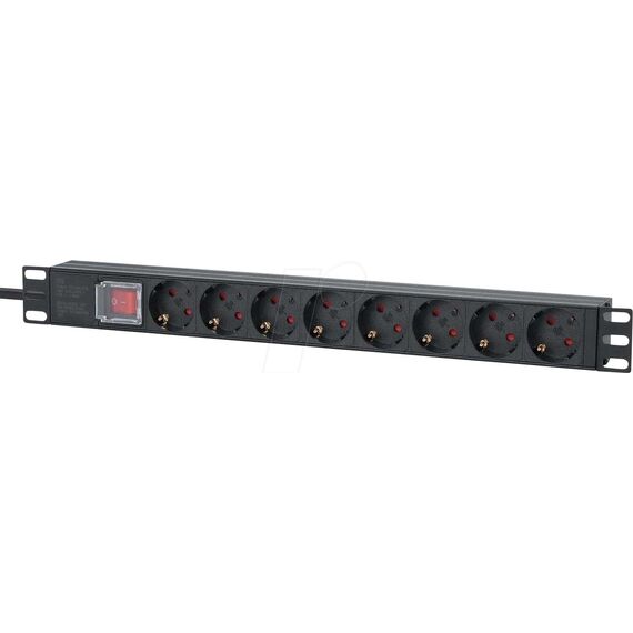 Intellinet 19" 1U Rackmount 8-Way EU 2-pin (CEE 7/3) PDU | 715126