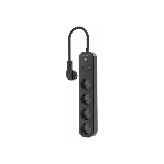 Gembird TSL-PS-S4U-01 - Smart power strip - AC 230 V - 3680 Watt