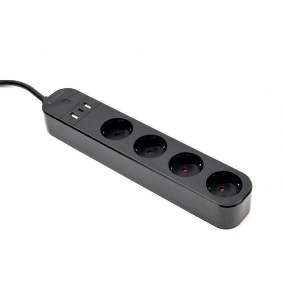 Gembird TSL-PS-S4U-01 - Smart power strip - AC 230 V - 3680 Watt