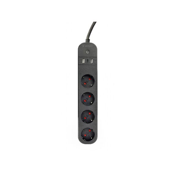 Gembird TSL-PS-S4U-01 - Smart power strip - AC 230 V - 3680 Watt