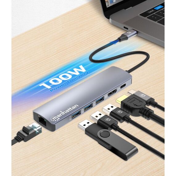 Manhattan - Docking station - for laptop - USB-C - HDMI  | 153959
