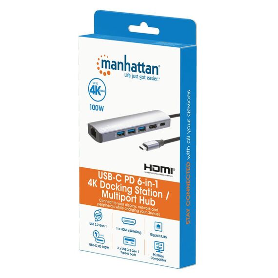 Manhattan - Docking station - for laptop - USB-C - HDMI  | 153959