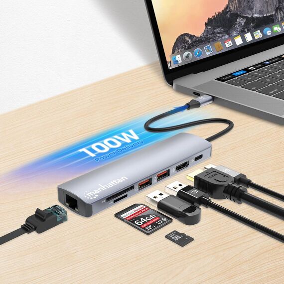 Manhattan - Docking station - for laptop - USB-C - HDMI  | 153966