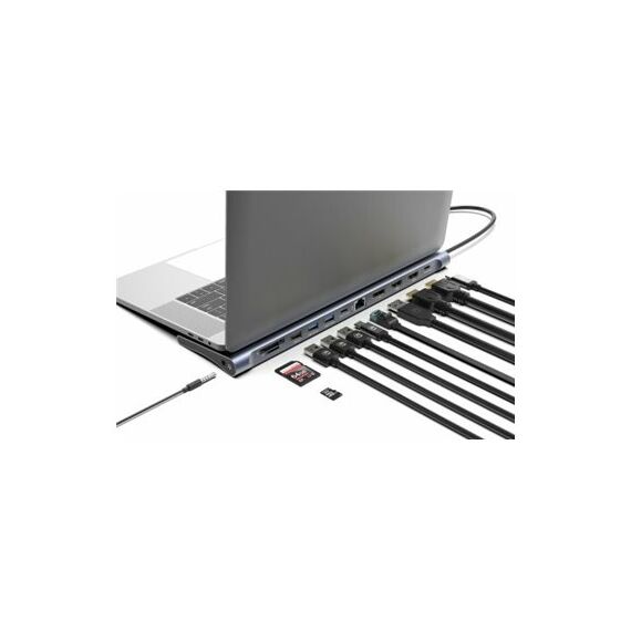 Manhattan 12-in-1 - Docking station - USB-C 3.2 Gen 1 -  | 190305