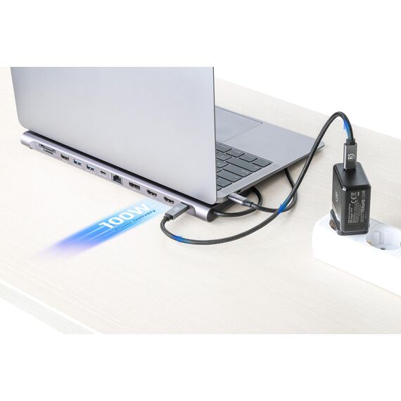 Manhattan 12-in-1 - Docking station - USB-C 3.2 Gen 1 -  | 190305