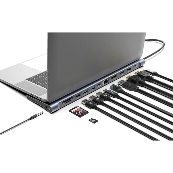 Manhattan 12-in-1 - Docking station - USB-C 3.2 Gen 1 -  | 190305