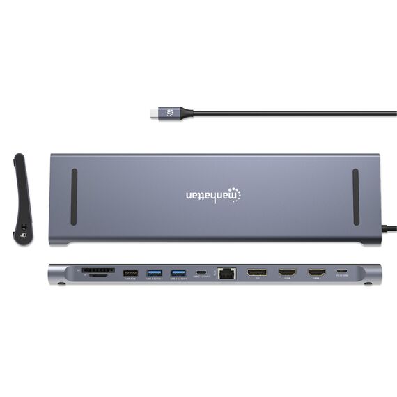 Manhattan 12-in-1 - Docking station - USB-C 3.2 Gen 1 -  | 190305