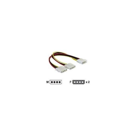 DeLOCK Power splitter 4 PIN internal power (M) to 4 PIN 82100