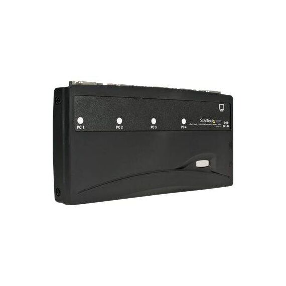 StarTech.com 4 Port Black PS2 KVM Switch Kit with Cables SV411K