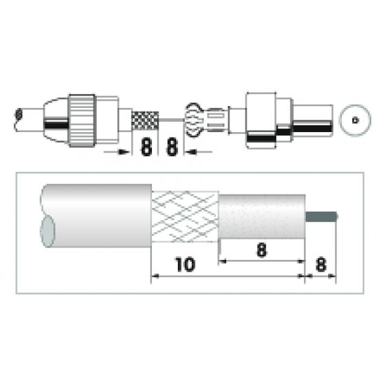 Schwaiger - Antenna connector - IEC connector (F) - sh | KST52141