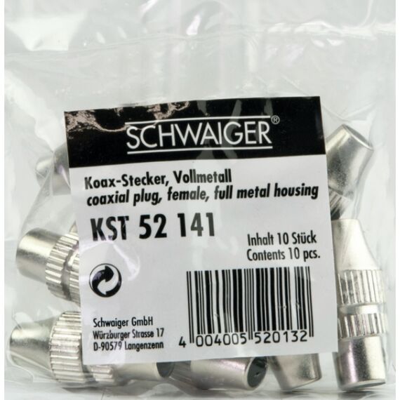 Schwaiger - Antenna connector - IEC connector (F) - sh | KST52141