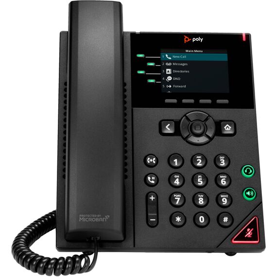 Poly VVX 250 VoIP phone 3way call capability SRTP, 89B62AAAC3